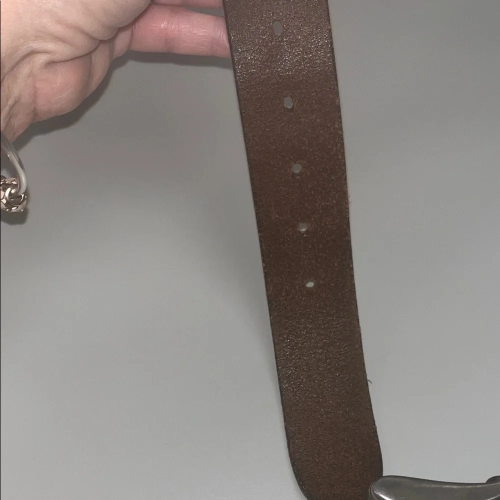 Original Structure BLUE Workwear Classic Dark Brown Leather Belt SZ 34